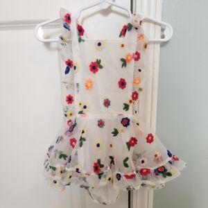 Numi 2t bright floral bubble romper small shop boho Bohemian spring summer color